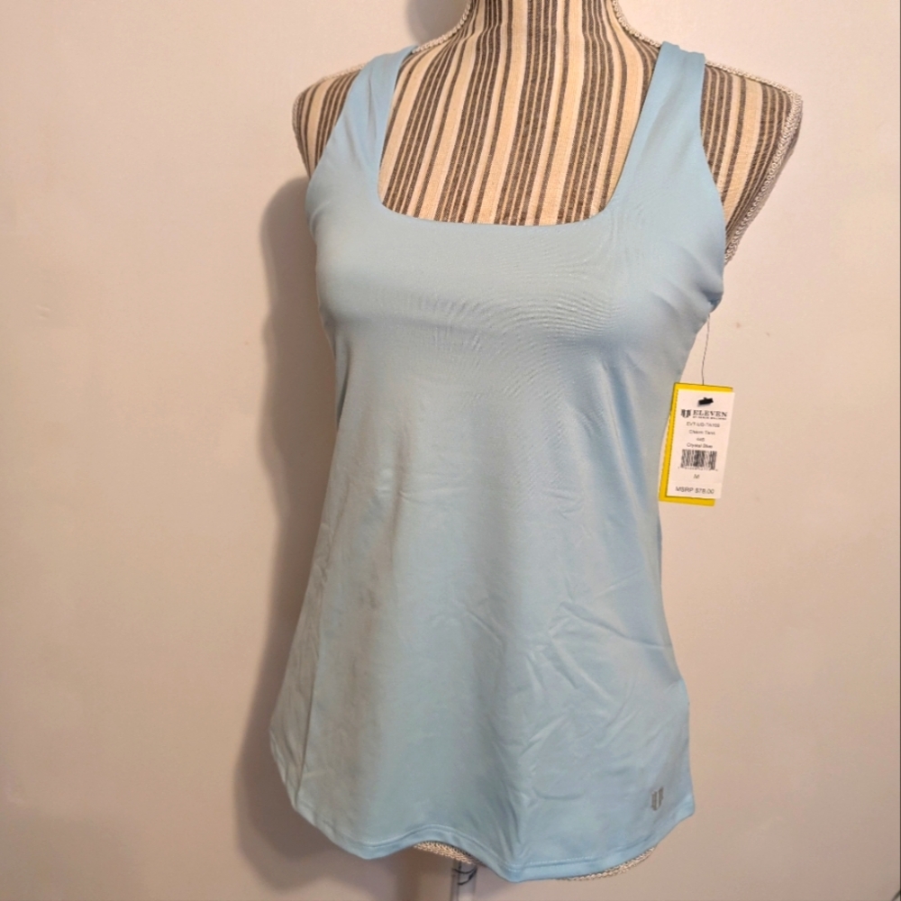 NO TAGS Eleven by Venus Williams tank Women's M Charm Crystal Blue NO TAG NEW